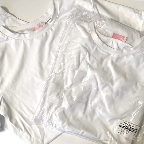 Pink Lily Trust Yourself Crew Neck White Short Sleeve Body Suit NWT - Picture 4 of 4